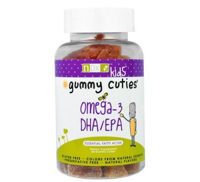 Natural Dynamix (NDX), Kids, Gummy Cuties, Omega-3 DHA/EPA, 60 Gummy Cuties