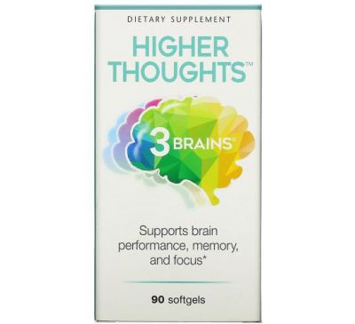 Natural Factors, 3 Brains, Higher Thoughts, 90 Softgels