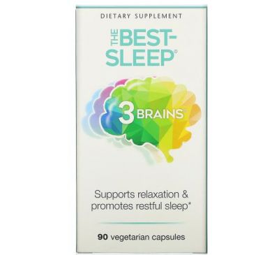 Natural Factors, 3 Brains, The Best-Sleep, 90 Vegetarian Capsules
