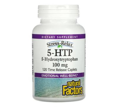 Natural Factors, 5-HTP, 100 mg, 120 Time Release Caplets