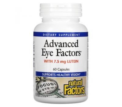 Natural Factors, Advanced Eye Factors, 60 Capsules