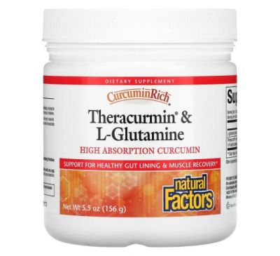Natural Factors, CurcuminRich, Theracurmin & L-Glutamine, 5.5 oz (156 g)