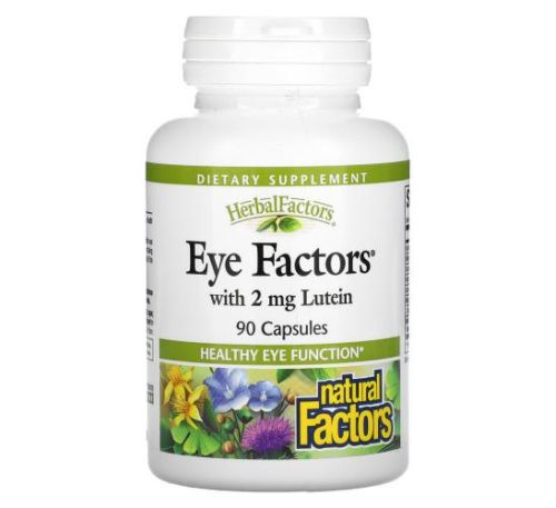 Natural Factors, Eye Factors із 2 мг лютеїну, 90 капсул