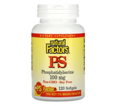 Natural Factors, фосфатидилсерин, 100 мг, 120 капсул
