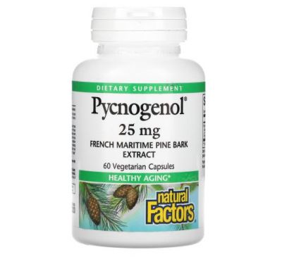 Natural Factors, Pycnogenol, 25 mg, 60 Vegetarian Capsules