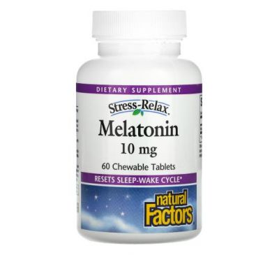 Natural Factors, Melatonin, 10 mg, 60 Chewable Tablets