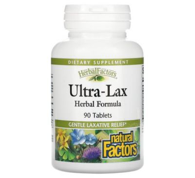 Natural Factors, Ultra-Lax, Herbal Formula, 90 Tablets