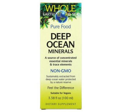 Natural Factors, Whole Earth & Sea, Deep Ocean Minerals, 3.38 fl oz (100 ml)