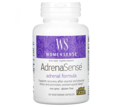Natural Factors, Womensense, AdrenaSense, 60 Vegetarian Capsules