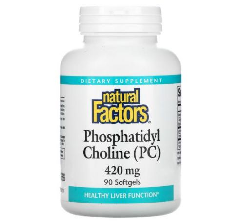 Natural Factors, фосфатидилхолін (ФХ), 420 мг, 90 капсул