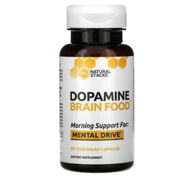 Natural Stacks, Dopamine Brain Food, 60 Vegetarian Capsules