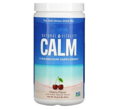 Natural Vitality, CALM, The Anti-Stress Drink Mix, Cherry, 16 oz (453 g)