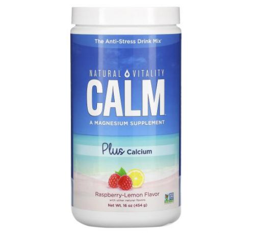 Natural Vitality, CALM Plus Calcium, The Anti-Stress Drink Mix, Raspberry-Lemon Flavor, 16 oz (454 g)