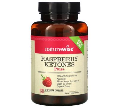 NatureWise, Raspberry Ketones Plus+, 120 Vegetarian Capsules