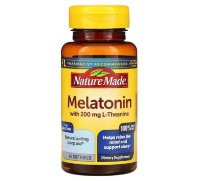 Nature Made, Melatonin, 3 mg, 60 Softgels