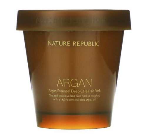 Nature Republic, Argan Essential Deep Care Hair Pack, 6.76 fl oz (200 ml)