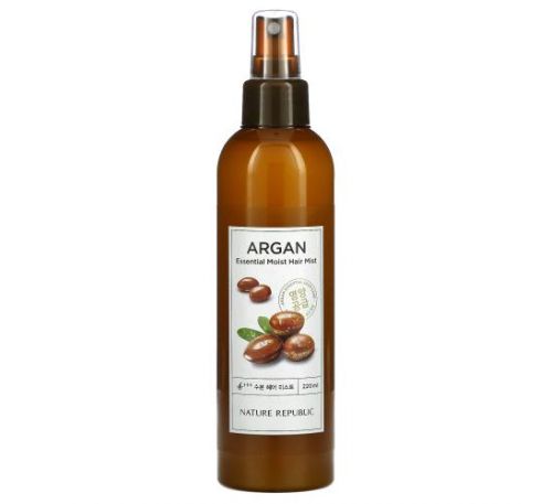 Nature Republic, Argan Essential Moist Hair Mist, 7.43 fl oz (220 ml)