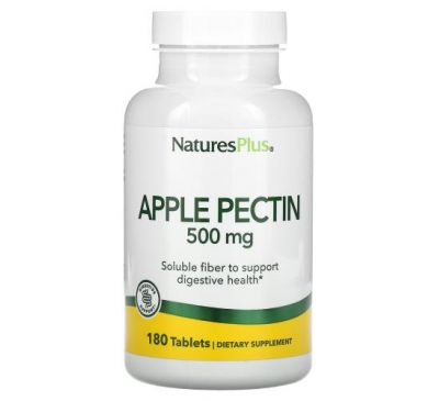 Nature's Plus, яблочный пектин, 500 мг, 180 таблеток