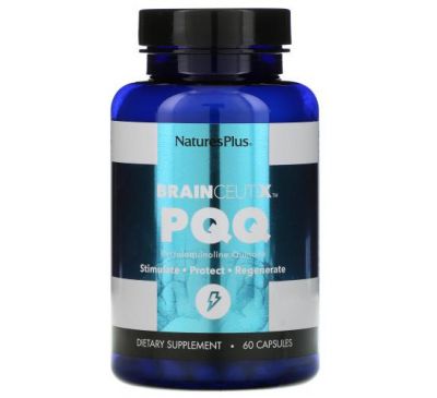 Nature's Plus, BrainCeutix, пирролохинолинхинон (PQQ), 20 мг, 60 капсул