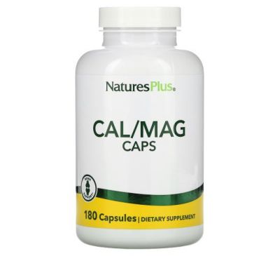 NaturesPlus, Cal/ Mag Caps, 180 Vegetarian Capsules