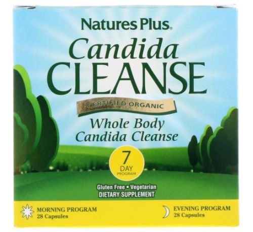 NaturesPlus, Candida Cleanse, 7 Day Program, 2 Bottles, 28 Capsules Each
