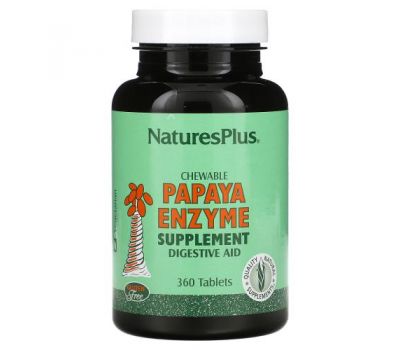 NaturesPlus, Chewable Papaya Enzyme Supplement, 360 Tablets