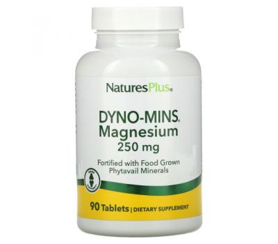 NaturesPlus, Dyno-Mins, магній, 250 мг, 90 таблеток