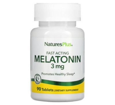 NaturesPlus, Fast Acting Melatonin, 3 mg, 90 Tablets