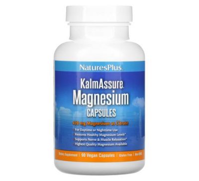 NaturesPlus, KalmAssure, Magnesium, 140 mg, 90 Vegan Capsules