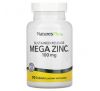 NaturesPlus, Mega Zinc, цинк, тривале вивільнення, 100 мг, 90 таблеток