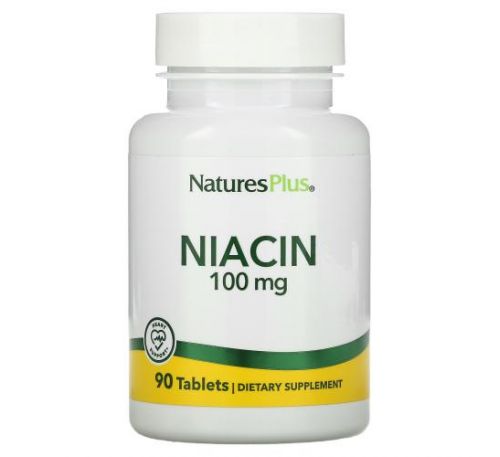 NaturesPlus, Niacin, 100 mg, 90 Tablets