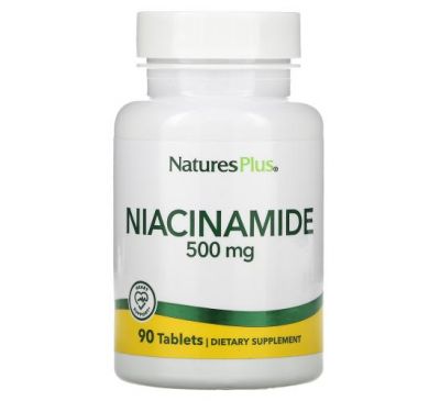Nature's Plus, никотинамид, 500 мг, 90 таблеток