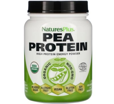 NaturesPlus, Organic Pea Protein Powder, 1.10 lbs (500 g)