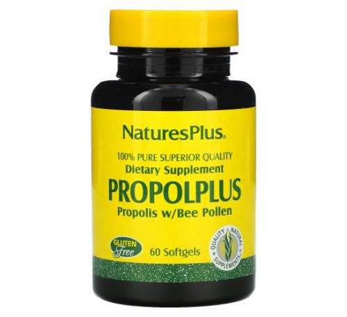 NaturesPlus, Propolplus, Propolis w/Bee Pollen, 60 Softgels