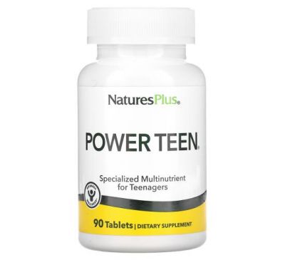 Nature's Plus, Source of Life, Power Teen, питательная добавка для подростков, 90 таблеток