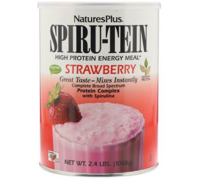 NaturesPlus, Spiru-Tein, High Protein Energy Meal, Strawberry, 2.4 lbs (1088 g)