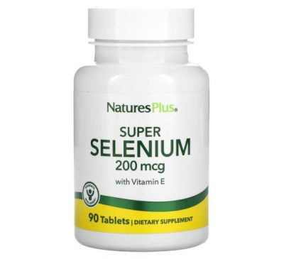 NaturesPlus, Super Selenium, High Potency, 200 mcg, 90 Tablets