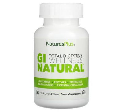 Nature's Plus, Total Digestive Wellness, GI Natural, комплекс для пищеварительной системы, 90 двухслойных таблеток