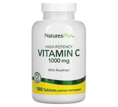 NaturesPlus, Vitamin C, 1000 mg, 180 Tablets