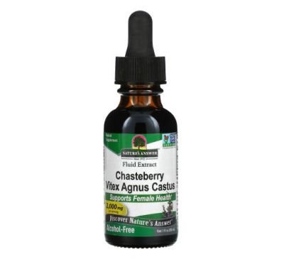 Nature's Answer, Chasteberry Vitex Agnus Castus, Fluid Extract, Alcohol-Free, 2,000 mg, 1 fl oz (30 ml)
