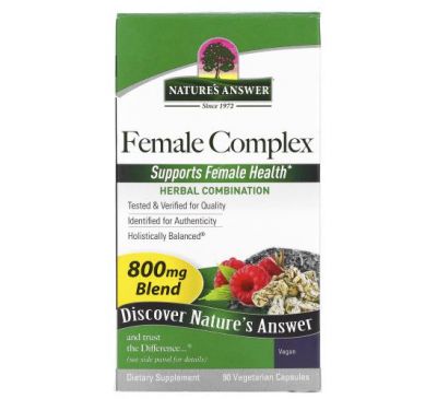 Nature's Answer, Комплекс трав для женского здоровья, 400 мг, 90 капсул