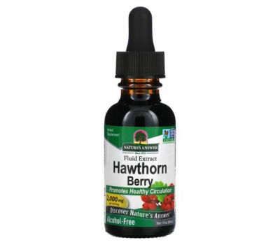 Nature's Answer, Hawthorn Berry, Fluid Extract, Alcohol-Free, 2,000 mg, 1 fl oz (30 ml)