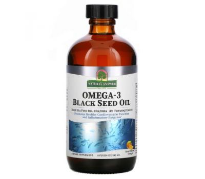 Nature's Answer, Omega-3 with Black Seed Oil, Orange, 8 fl oz (240 ml)