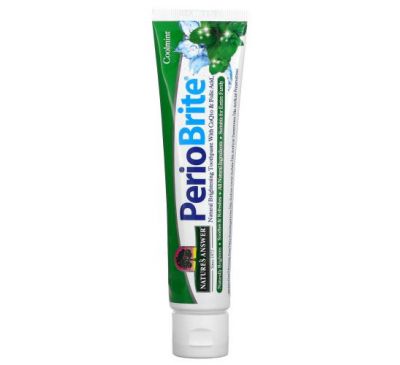 Nature's Answer, PerioBrite, натуральна відбілювальна зубна паста з коензимом Q10 та фолієвою кислотою, охолоджувальна м’ята, 113,4 г (4 унції)