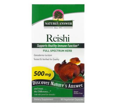 Nature's Answer, Reishi, 500 mg, 90 Vegetarian Capsules