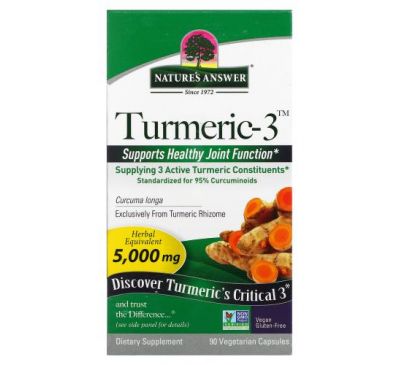 Nature's Answer, Turmeric-3, 90 Vegetarian Capsules