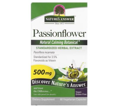 Nature's Answer, пасифлора, 250 мг, 60 вегетаріанських капсул
