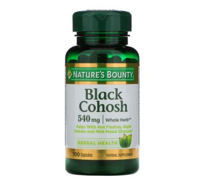 Nature's Bounty, Черный стеблелист, 540 мг, 100 капсул