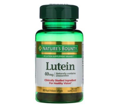 Nature's Bounty, Lutein, 40 mg, 30 Rapid Release Softgels