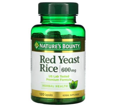 Nature's Bounty, Red Yeast Rice, 600 mg, 120 Capsules